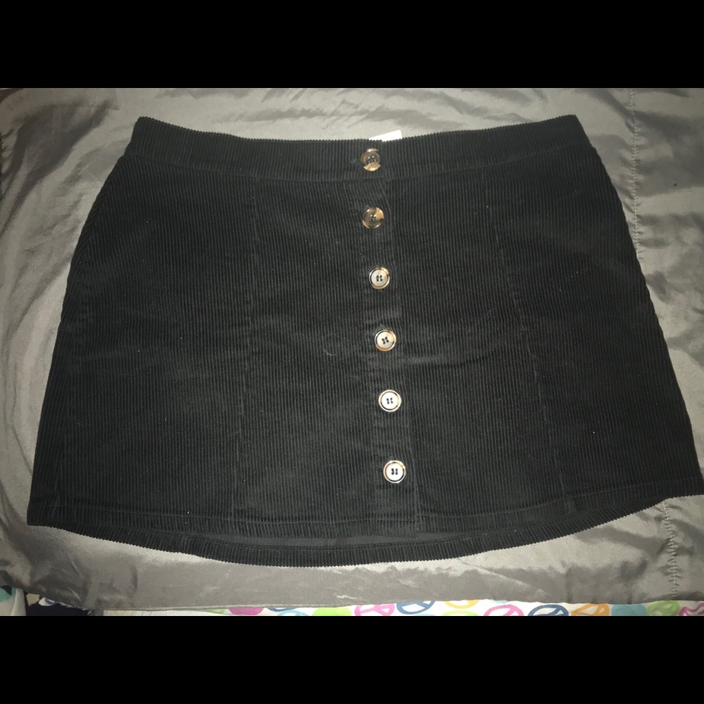 Button up mini skirt